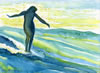 Water Dancer 1, Traditional Watercolor